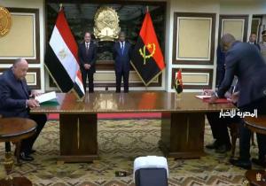 الرئيس السيسي ونظيره الأنجولي يشهدان توقيع عدد من بروتوكولات التعاون بين البلدين