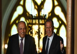 وزيرا خارجية مصر وروسيا يبحثان سُبل الدفع بالحل السياسى للأزمة السورية