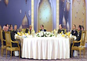 الموقع الرئاسي ينشر فيديو حضور الرئيس السيسي حفل سحور القوات المسلحة