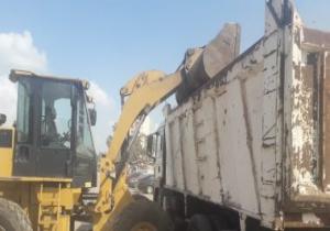 الجيزة ترفع 11 ألف طن مخلفات أغلقت شارع الثلاثينى الجديد