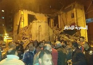 انهيار منزل مكون من طابقين بحارة الزيتونة بمدينة دسوق كفر الشيخ بدون ضحايا