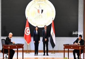 رئيسا وزراء مصر وتونس يشهدان توقيع 8 وثائق في عدد من مجالات التعاون المشترك| تفاصيل