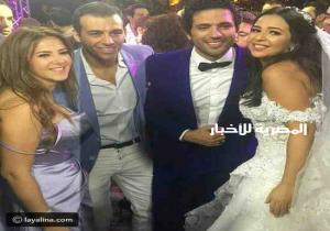 الصورة الأولى لدنيا سمير غانم بإطلالة تحبس الأنفاس في حفل زفاف شقيقتها