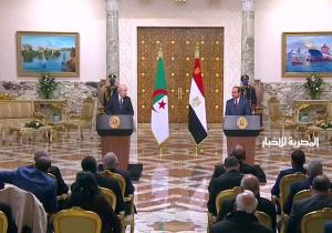 تبون: مصر والجزائر لهما دور كبير في مد جسور التعاون عربيًا وإفريقيًا وآسيويًا