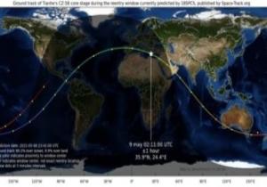البحوث الفلكية: متوقع دخول الصاروخ الصينى الغلاف الجوي 3:12 لـ 5:11 دقيقة