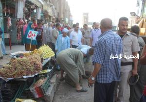 حملة مكبرة لإزالة الاشغالات فى شوارع بنى سويف