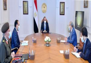 الرئيس السيسي يجتمع مع رئيس الوزراء ووزير التموين لاستعراض موقف السلع الاستراتيجية الغذائية