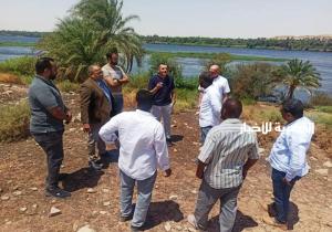 بتكلف من محافظ أسوان : نائبه يتفقد الموقع المقترح لمشروع الكورنيش الجديد والمراسى السياحية بقرية أبو هور بنصر النوبة