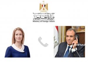 وزير الخارجية يبحث الشراكة الاستراتيجية بين مصر والاتحاد الأوروبى مع رئيسة وزراء إستونيا