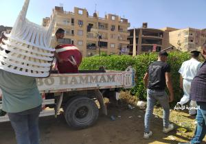 رفع  2100 حالة تعدي وضبط مخالفات بناء بالفراغ السياحي بحدائق الأهرام وجنوب الجيزة