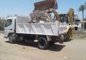 إزالة 250 طن قمامة ومخلفات للأتربة في قرى المحلة الكبرى