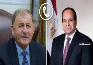 الرئيس السيسي يجري اتصالًا هاتفيًا بالرئيس العراقي عبد اللطيف رشيد لتهنئته بحلول شهر رمضان المبارك