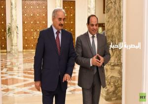 السيسي يستقبل حفتر في قصر الاتحادية بالقاهرة
