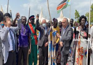 وزير الري يفتتح محطة مياه أنشأتها مصر في جنوب السودان / صور