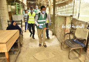 أبو العينين ينظم عملية شاملة لتطهير وتعقيم جزيرة القرصاية في الجيزة