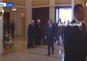 الرئيس السيسي يصل مقر احتفالية المولد النبوى الشريف