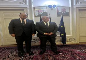 سفير مصر ببلجيكا يبحث مع نظيره الفلسطيني سبل دعم القضية الفلسطينية على الساحة الأوروبية
