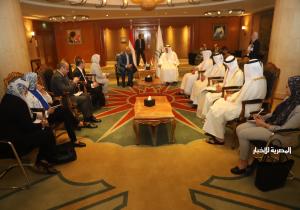 وزير العمل القطري يثمن زيارة الرئيس السيسي للدوحة | صور