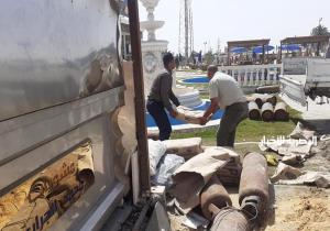 إيقاف 8 حالات بناء مخالفة ومصادرة المعدات في المحلة الكبرى