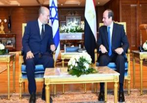 الرئيس السيسي يؤكد لرئيس وزراء إسرائيل دعم مصر جهود تحقيق السلام الشامل