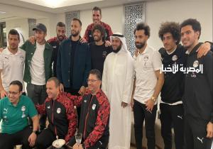 الشيخ مشاري بن راشد يستقبل نجوم منتخب مصر عقب مباراة مصر وبلجيكا | صور وفيديو