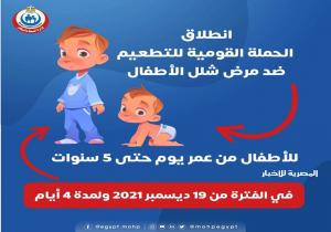 غدا الأحد.. انطلاق الحملة القومية للتطعيم ضد مرض شلل الأطفال