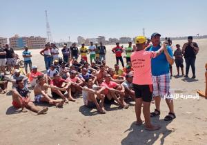 رفع كفاءة الشاطئ والشوارع والميادين واختبارات للمنقذين في مصيف جمصة