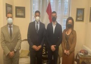 سفير مصر ببلجراد يستقبل كاتب الدولة بوزارة الزراعة الصربية قبيل زيارته القاهرة