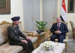 الرئيس السيسي يستقبل الفريق أول محمد زكي وزير الدفاع والإنتاج الحربي