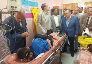 محافظ الجيزة يطمئن على الحالة الصحية لمصابي حادث طريق ألو غالب بمستشفى الشيخ زايد التخصصي