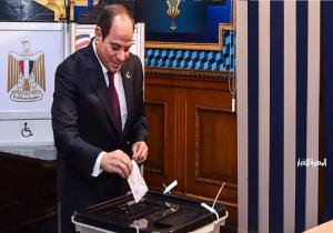 الرئيس السيسي يدلي بصوته في انتخابات مجلس النواب 2025