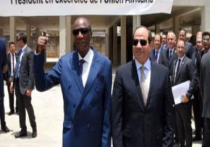 استقبال الرئيس السيسي فى العاصمة الغينية كوناكرى