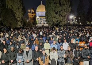 70 ألفًا يؤدون صلاتي العشاء والتراويح في المسجد الأقصى