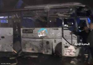 تفجير الهرم.. الصور الأولى لحافلة السياح المستهدفة