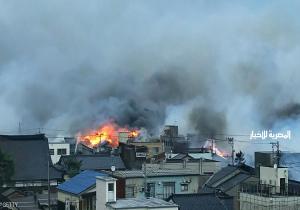 السلطات اليابانية تسيطر على" نيران "امتدت لمئات المباني
