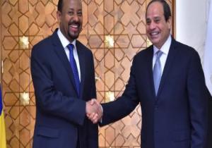 السيسى ورئيس وزراء إثيوبيا يجددان عزمهما التوصل لاتفاق نهائى حول سد النهضة