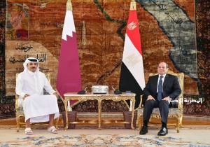 المتحدث الرئاسي ينشر صور استقبال الرئيس السيسي لأمير قطر
