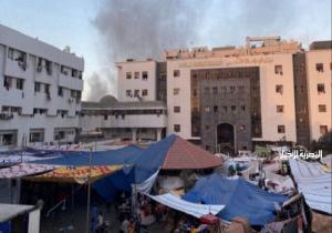 طيران الاحتلال الإسرائيلي يستهدف محيط مجمع الشفاء الطبي في غزة