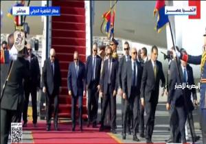 مراسم استقبال رسمية للرئيس الجزائري في مطار القاهرة