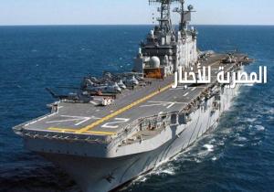 العلم المصرى على حاملة المروحيات جمال عبد الناصر من طراز "ميسترال"