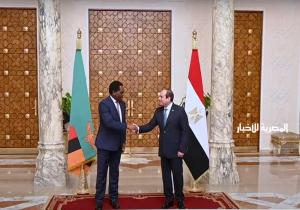 الرئيس السيسي يؤكد لنظيره الزامبي ضرورة تنسيق المواقف للدفع بالأولويات الإفريقية علـى الأجندة الدولية