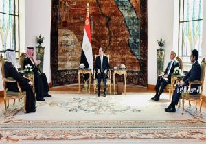 الرئيس السيسي يستقبل رئيس مجلس الأمة الكويتي
