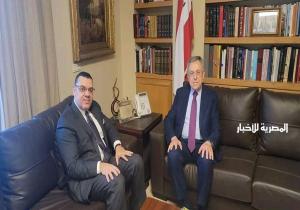 سفير مصر ببيروت يبحث آخر التطورات على الساحتين اللبنانية والفلسطينية مع السنيورة والرجوب / صور