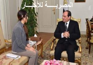 الرئيس السيسى فى حوار مع  فتاة الأيزيدية "سيتحرر المسلمون من داعش ونهاية الشر الخسارة"
