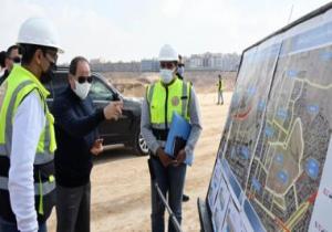 الرئيس السيسى يتفقد مشروعات تطوير طرق ومحاور مناطق شرق القاهرة