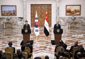 المتحدث الرئاسي ينشر صور استقبال ومباحثات الرئيس السيسي ونظيره الكوري