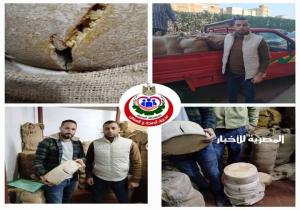 ضبط نصف طن جبنة تركى غير محتفظه بخواصها الطبيعيه خلال حملة تموينية بالبحيرة