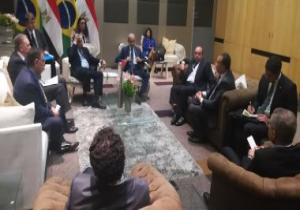 المهندس شريف إسماعيل يلتقى وزير خارجية البرازيل على هامش قمة بريكس
