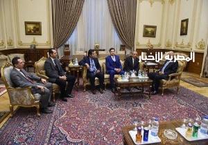 "عبد العال" يستقبل وفد من نادي قضاة مجلس الدولة برئاسة
