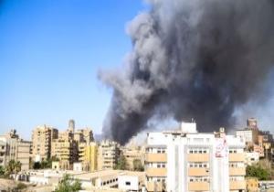 العراق: حريق هائل فى المحطة العالمية لسكك الحديد وسط العاصمة بغداد